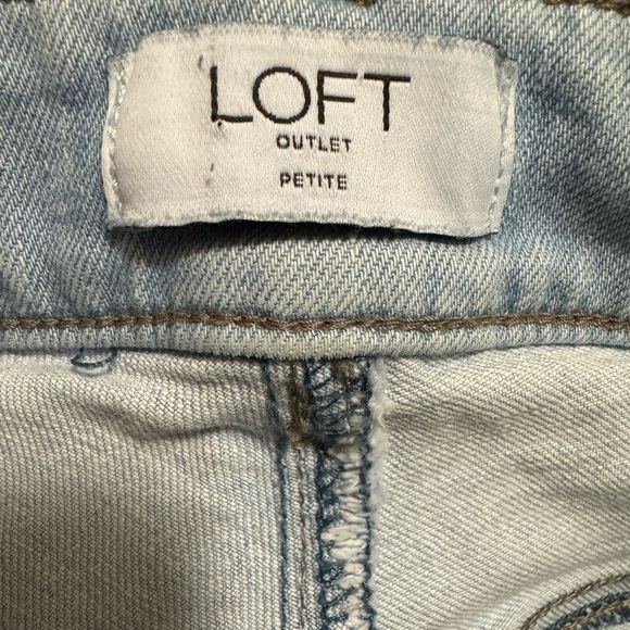 LOFT Blue Straight Leg Jeans Classic Fit - Picture 4 of 6